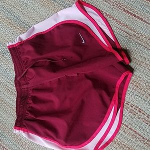 Nike womens small maroon running shorts